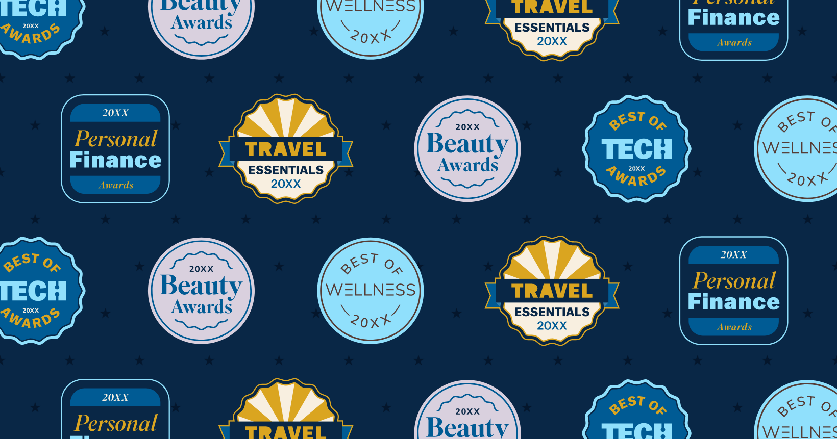 Collection of publisher logos representing licensed media recognition used in brand marketing